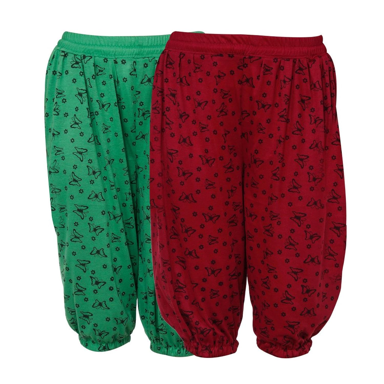 numbrave printed viscose capris for women (pack of 2)