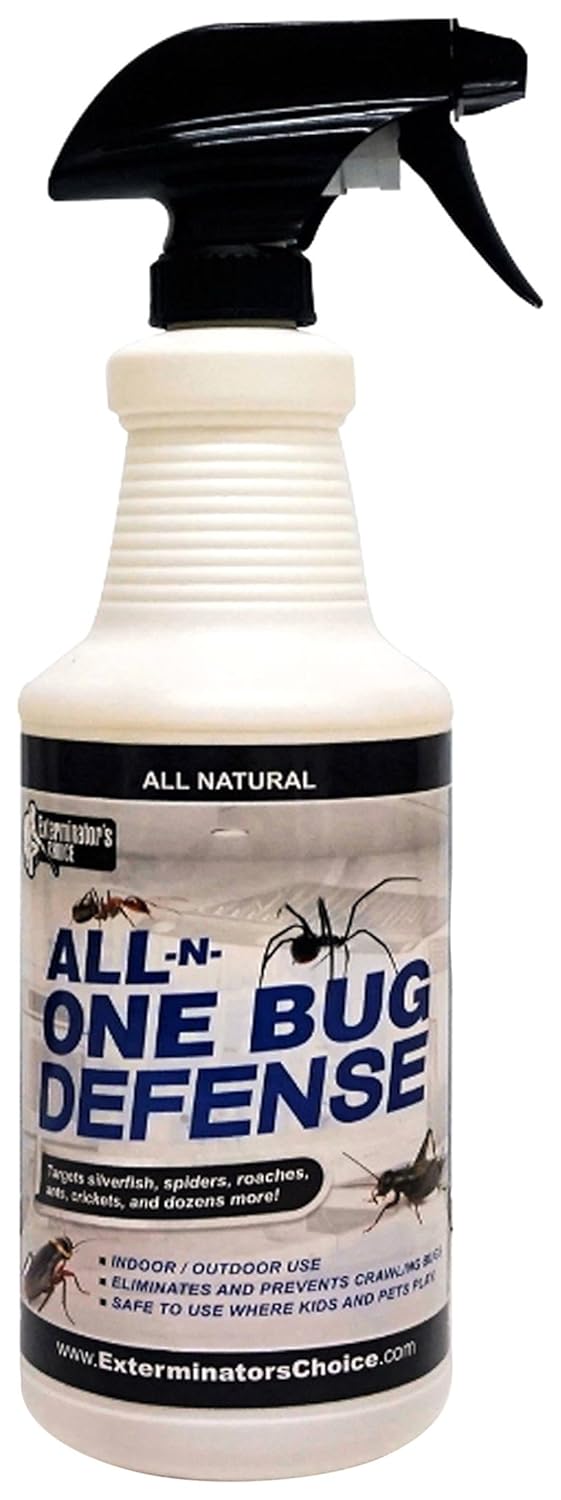 Exterminators Choice AllNOne Bug Defense Natural Spray, Roaches, Ants, Silver