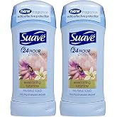 Suave Invisible Solid Antiperspirant Deodorant, Everlasting Sunshine - 2.6 oz - 2 pk