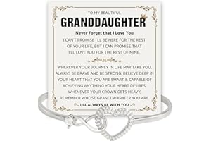 MAPILENG To My Granddaughter Bracelet From Grandparents With Heartfelt Message Card & Elegant Box, Granddaughter Gifts From Grandma, Great-Niece Birthday, Graduation, Christmas Bracelet From Grandpa/Grandma