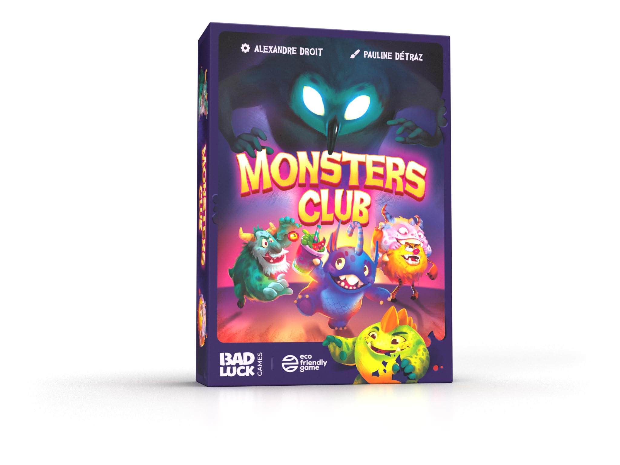BAD LUCK GAMES - Monsters Club - Board Game - Card Game - Family, Friends and Children Game from 7 Years - 2 to 4 Players - 15 Min - Multilingual