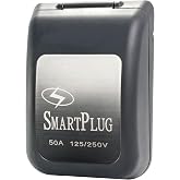 SmartPlug 50 Amp 125/250V Non-Metallic Black Shore Power Inlet &amp; Cover Assembly, 50 Amp Inlet with Weatherproof Seals &amp; Multi-Point Locking System
