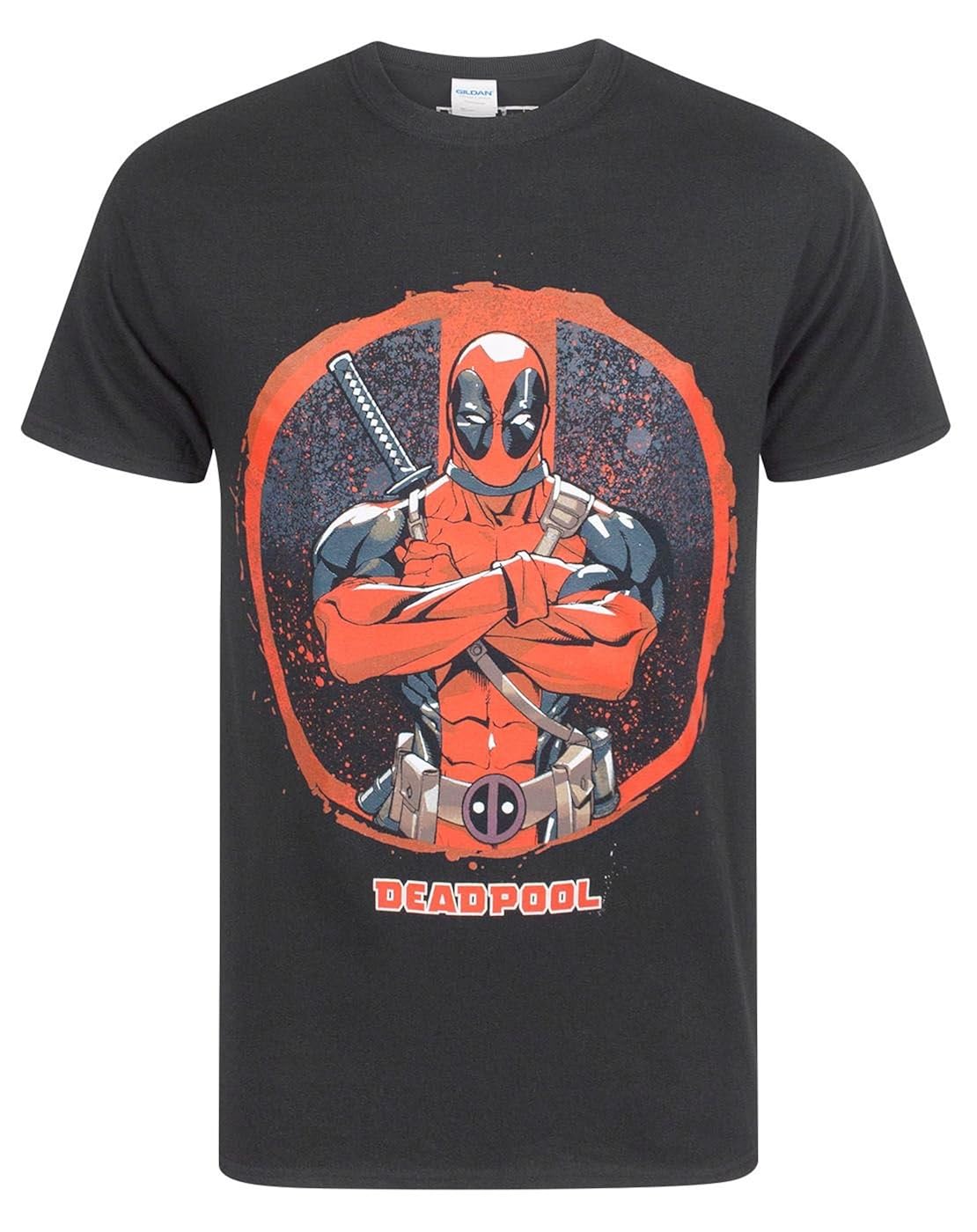 Marvel Deadpool Arms Crossed Men's TShirt Amazon.co.uk Clothing