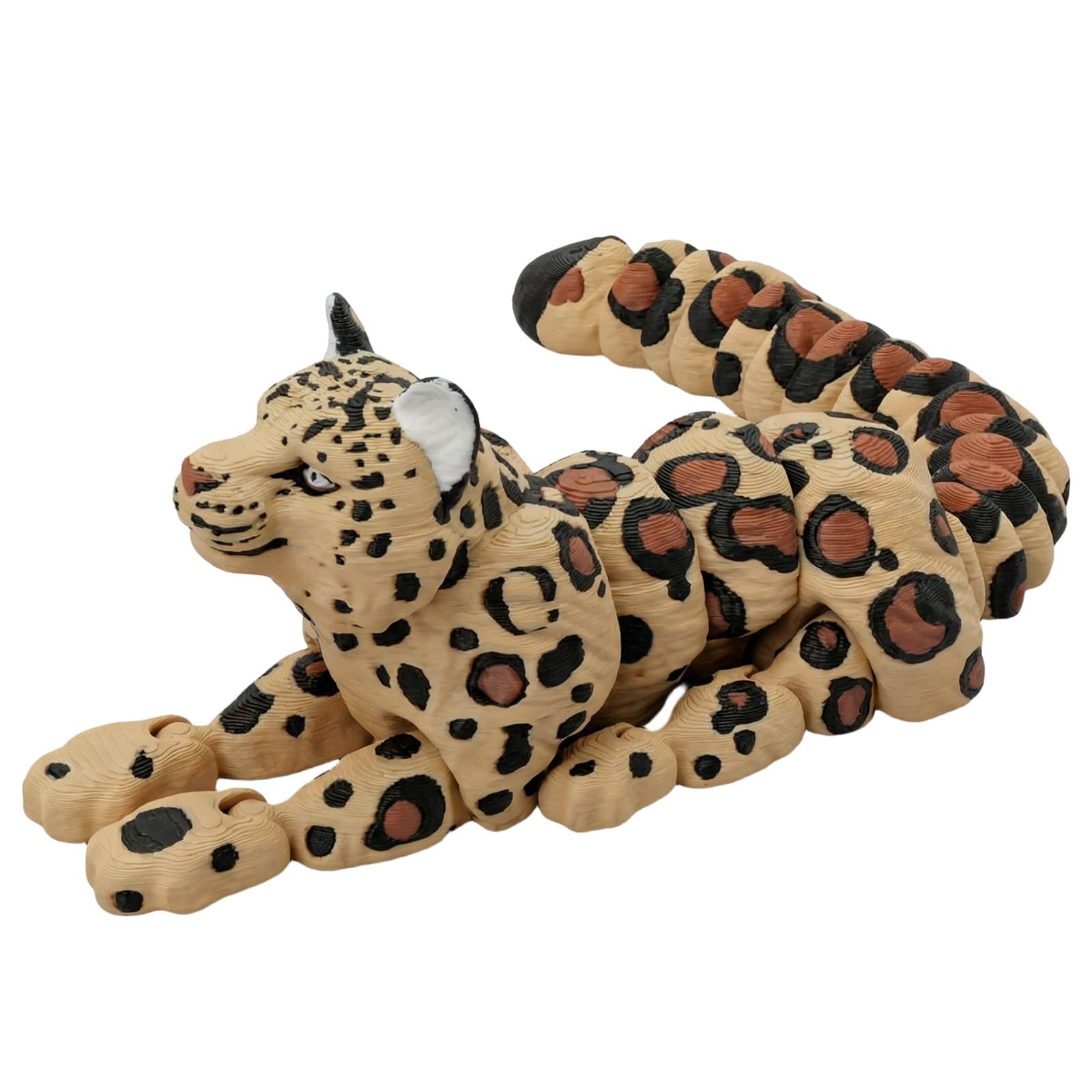 DNTHYRIN 3D Printed Animals, 3D Animals, 3D Printed Cat—Snow Leopard Figurine For Desk Decor & Wildlife Enthusiasts