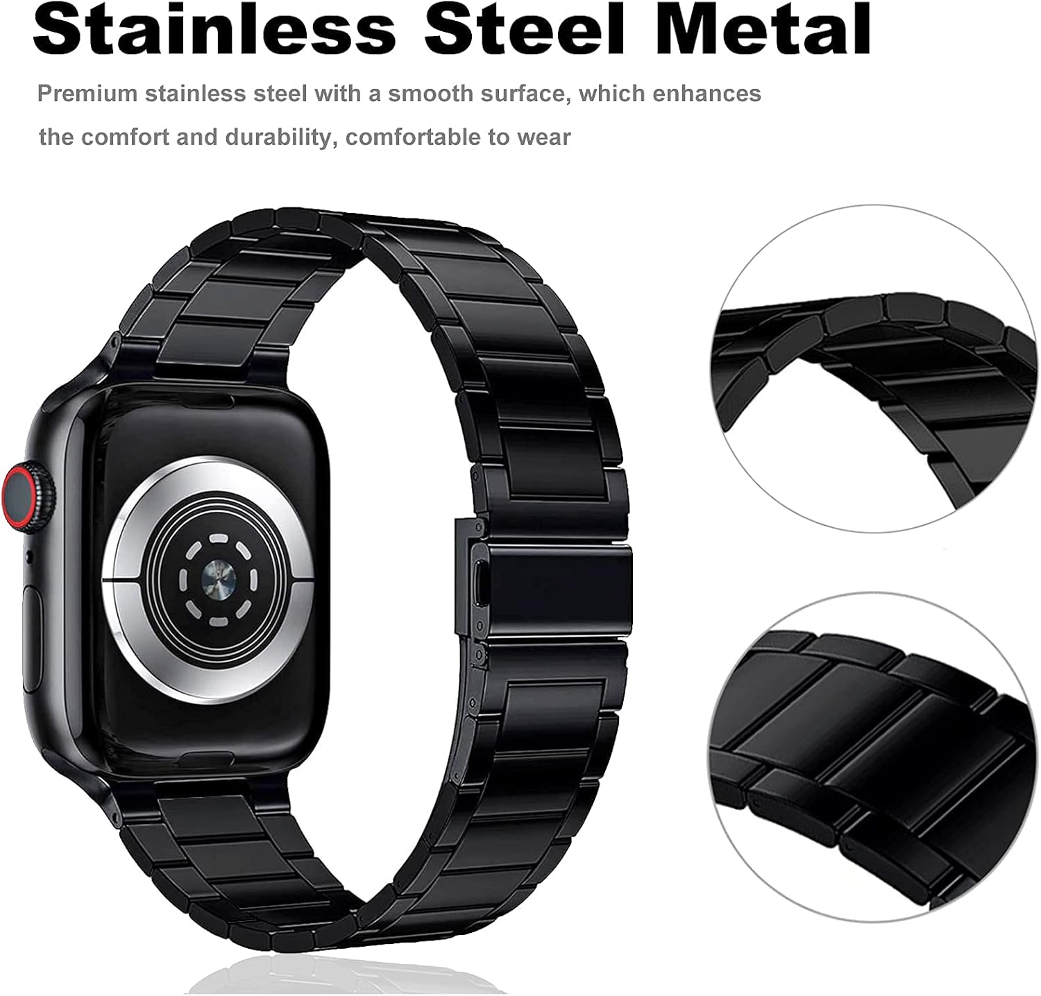 Miimall Watch Strap Compatible with Apple Watch Series 1/2/3/4/5/6/SE 38mm 40mm - Image 4