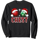 Chest Nuts Christmas Shirt Funny Matching Couple Chestnuts Sweatshirt