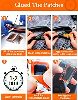 Bohoray 120Pcs Bike Puncture Repair Kit Self-Adhesive Patches Tyre Patches view 3