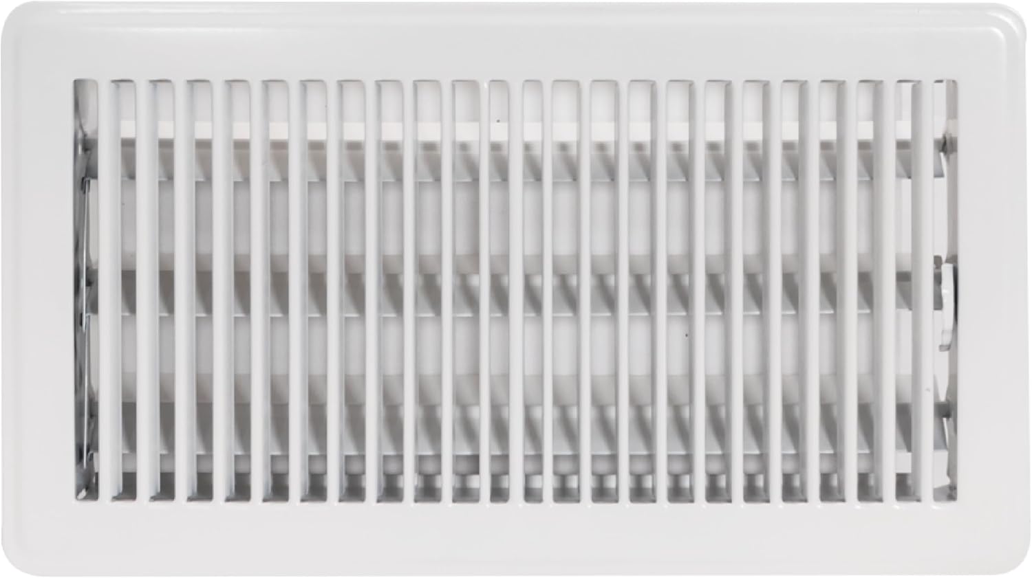 Registers, Grilles & Vents - EZ-FLO 6 x 12 Inch (Duct Opening) White Air Vent Cover for Floor, One-Way Ventilation Register Diffuser, Solid Steel HVAC Cover, 61638