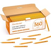 Shuttle Art 360 Pack #2 HB Golf Pencils, Wood-cased 3.5&rdquo; Mini Pencils Bulk, Pre-sharpened Small Pencil for Kids Teachers Writing Marking Sketching, Classroom Essentials, Back to School Supplies