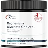 Designs for Health Magnesium Glycinate Powder - 300mg Powdered Chelated Magnesium Bisglycinate Supplement - Non-GMO Great-Tasting Drink Mix Add-in, Orange Flavor (30 Servings / 150g)