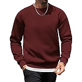 COOFANDY Men's Crewneck Sweatshirts Long Sleeves Fleece Sweatshirts Thermal Casual Pullover Shirt