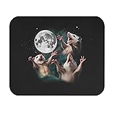 Funny Three Possum Moon Mouse Pad Non-Slip Gaming