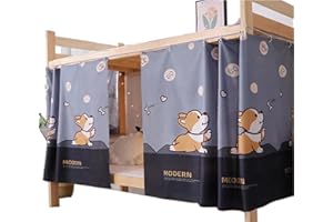 Qubanda Dorm Home Bunk Nets Bed Curtains Cloth Bed Canopy Blackout Students Curtain Shading Nets Breathable Dustproof Single Sleeper