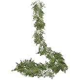 DearHouse 6.01Ft Christmas Garland Pine Cypress Artificial Greenery Garland,Artificail Pine Christmas Garland for Holiday Season Mantel Fireplace Table Runner Centerpiece Décor