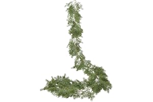 DearHouse 6.01Ft Christmas Garland Pine Cypress Artificial Greenery Garland,Artificail Pine Christmas Garland for Holiday Season Mantel Fireplace Table Runner Centerpiece Décor
