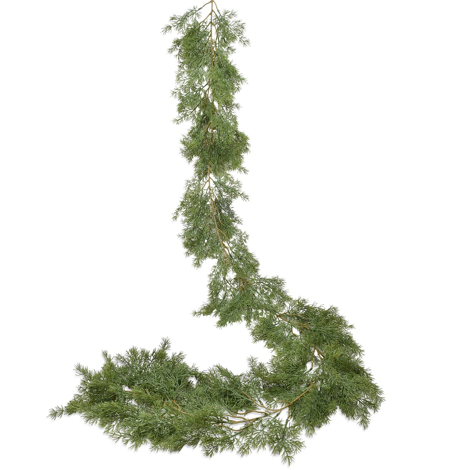 Photo 1 of DearHouse 6.01Ft Christmas Garland Pine Cypress Artificial Greenery Garland,Artificail Pine Christmas Garland for Holiday Season Mantel Fireplace Table Runner Centerpiece Décor