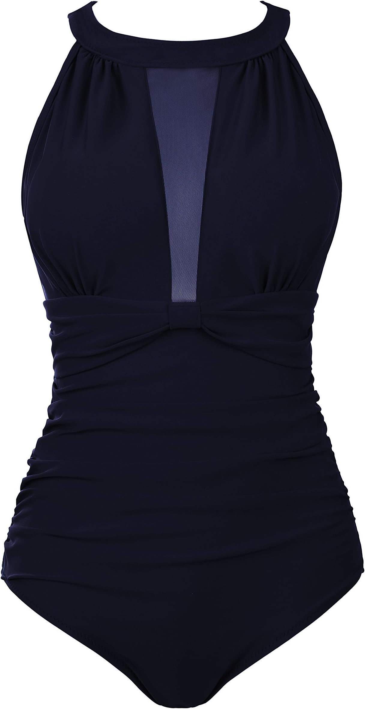 AVIIER Monokini Women's Swimsuit Plus Size Swimwear Lightly Padded Beachwear(Dark Blue, Medium)