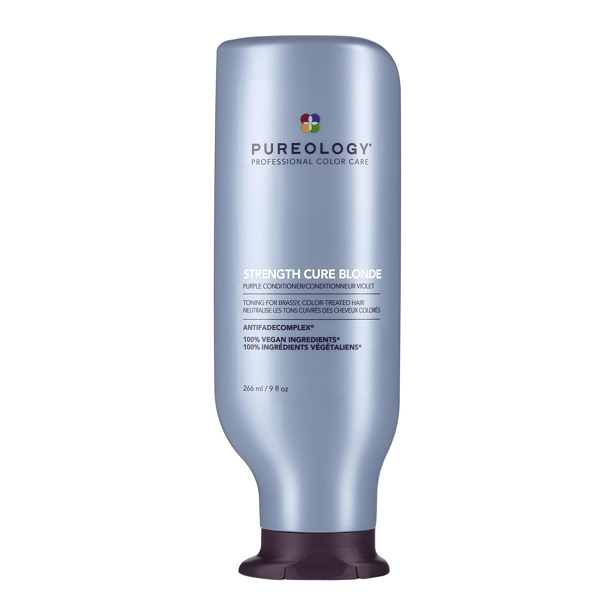 Pureology Strength Cure Blonde, Purple Conditioner, Restore & Tone for Brassy Blonde Hair, Vegan Formulas, Sulphate Free for a Gentle Cleanse