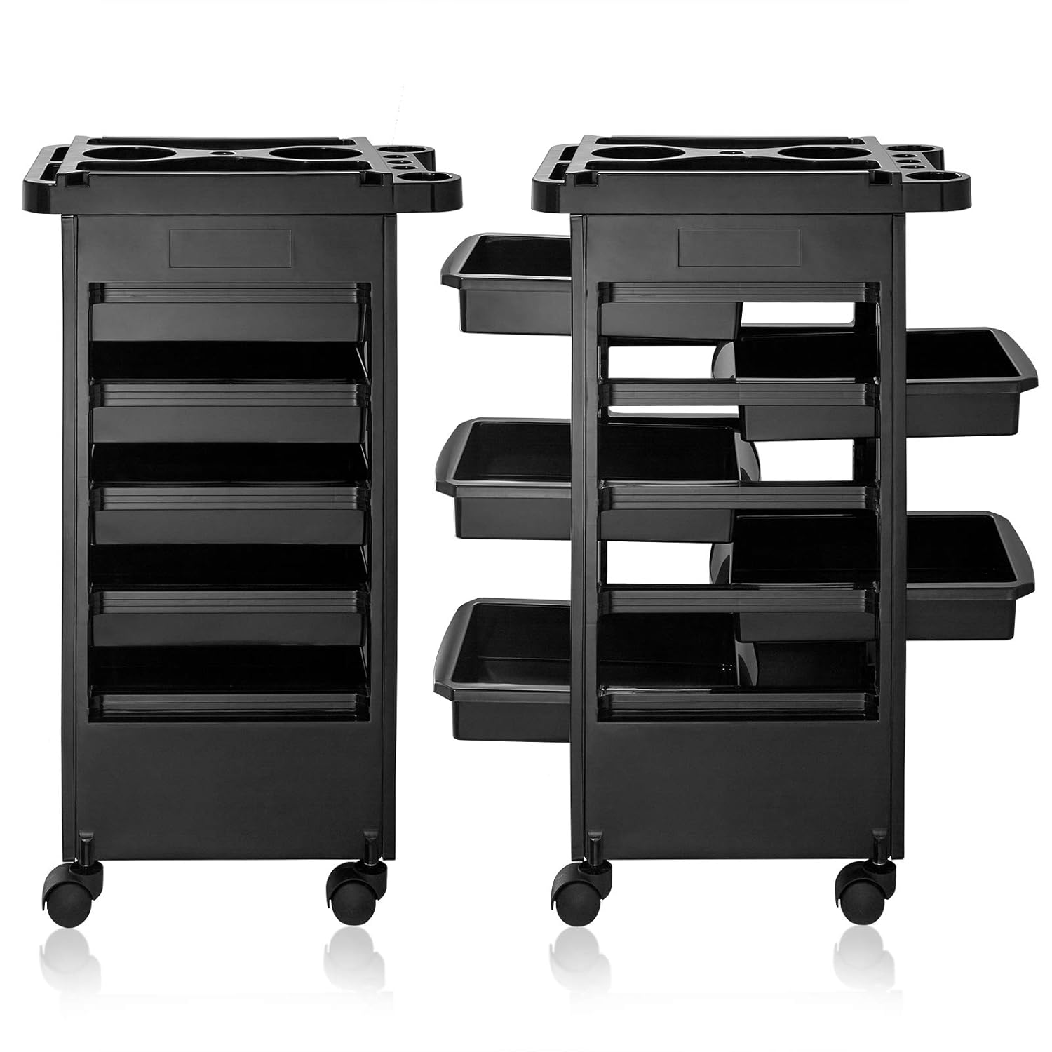 Saloniture Beauty Salon Rolling Trolley Cart With 5 Drawers: Beauty
