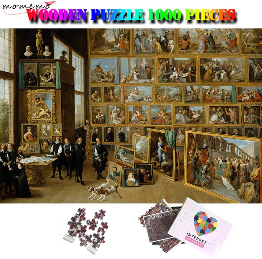 Kkxka Gallery On Brussels Wooden Adults Puzzle World Famous Painting Puzzle Puzzles Toys for Children（1000 Pieces）
