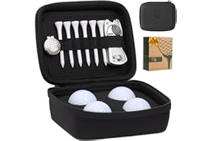 GLORIEROO Golf Fathers Day Dad Gifts for Men from Daughter Son Wife, Golf Accessories Set with PU Case, 4 Golf Balls, Golf Tees, Versatile Golf Divot Tool, Golf Hat Clip Marker
