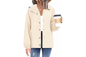 Zeagoo Rain Jacket Women Waterproof Jacket With Hood Windbreaker Jacket Lightweight Raincoat With Pockets For Outdoor