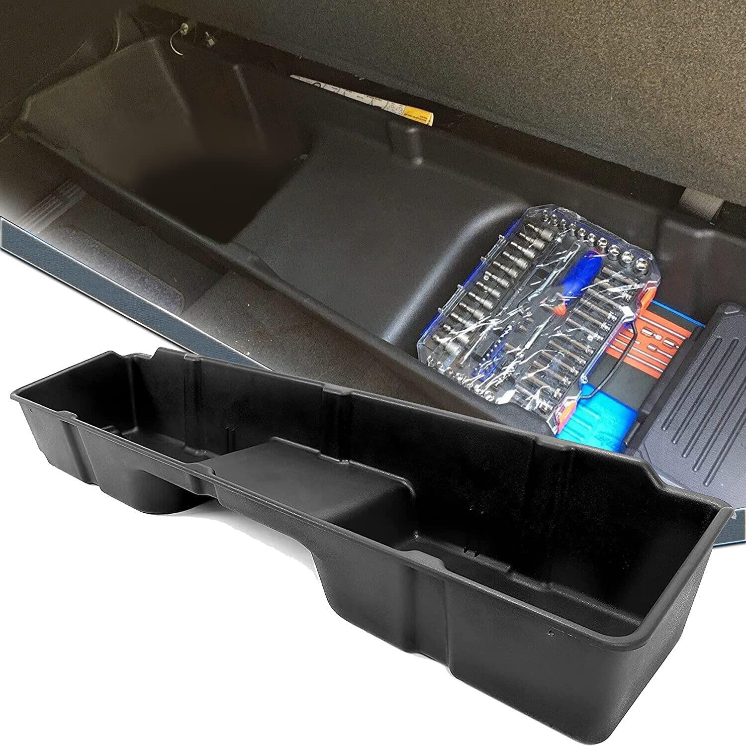 ECOTRIC Under Seat Storage Box Compatible with 1999-2006 Chevrolet ...