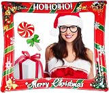 Aisszhao Christmas Inflatable Photo Booth with 32 Props Selfie Frame view 4