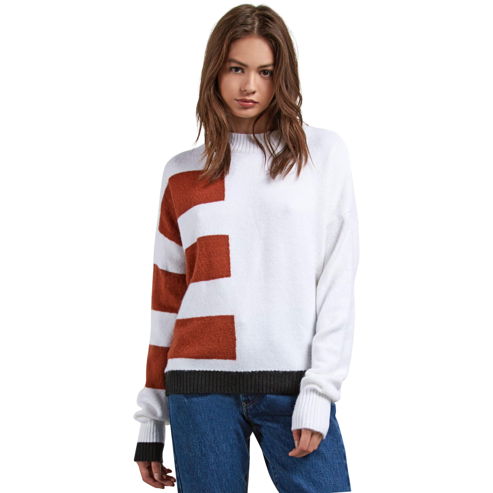 Volcom Women's Cold Band Color Blocked Crew Neck