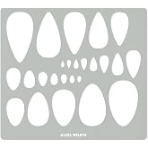 Aleks Melnyk No.151 Metal Stencil for Jewelry, Shape Earring Teardrops Cutouts Stencil, Lapidary Template for Cabochons, Tear Drop, Jewelry Making Templates, Bracelets, Earrings DIY, Teardrop Pattern