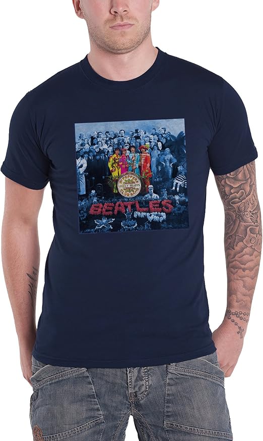 Amazon.com: The Beatles T Shirt Sgt Pepper Album Cover ...