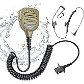 Pdflie IP65 Waterproof Microphone Shoulder Mic for Motorola Vertex Standard Radio EVX-261 EVX-531 EVX-534 EVX-539 VX-210 VX-231 VX-261 VX-264 VX-351 VX-354 VX-410 VX-424 VX-450 VX-451 VX-454 VX-459