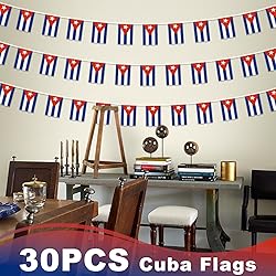 Cuba String Flag Pennant Banner, Small Mini Cuban