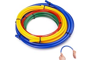 JURWHEER 4M Conditioning Copper Tubing Pipe Extension, 1/4" 1/2" 3/8" 5/8" Built-in Copper Tube Bending Strip Air Conditioning Pipe Bender Kit (4pcs)