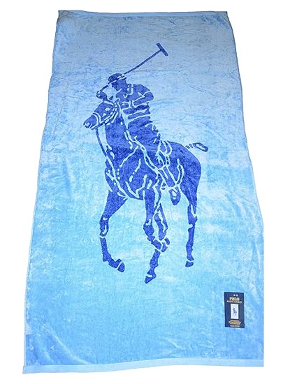 Polo Ralph Lauren 35 X 66 Big Pony Beach Towel Blue Cobalt