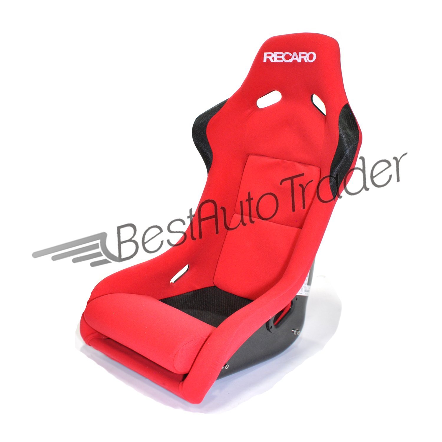 Recaro Replica SPG RED Fabric Racing Bucket Seat with Sliders and