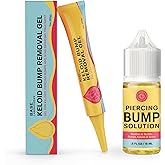 BASE LABORATORIES Piercing Keloid Bumps Shrinking Duo | Piercing Bump Treatment (.5oz) + Keloid Bump Removal Gel (2oz) | Keloid Scar Removal for all Scars, Keloids & Piercing Bumps