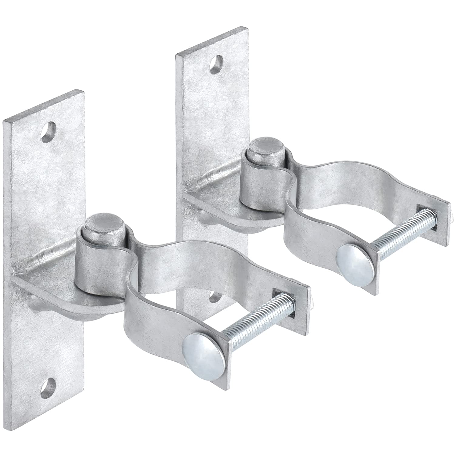 Photo 1 of Wall Mount Gate Hinge | Pipe Gate Hinge 2 Pack Chain Link Fence Gate Hinges Fence Post Chain Link Gate Hinge (2)