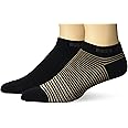 BOSS Men's 2-Pack Stripe and Solid Cotton Ankle Socks