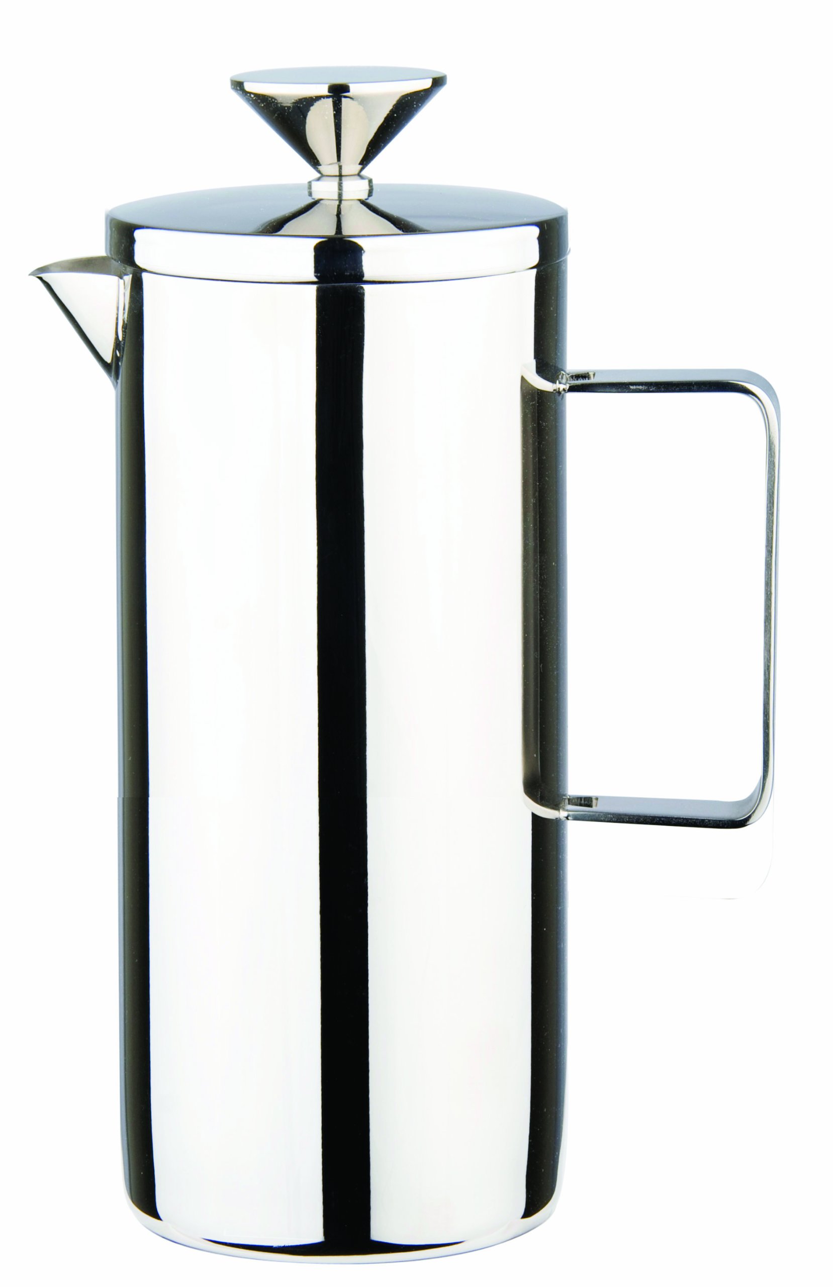 Grunwerg Plunger Cafetiere Straight French Coffee Press Mirror Finish 1.0L - CPS-10M