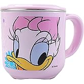 Everyday Delights Disney Daisy Duck ABS Stainless Steel Cup with Lid, 250ml, Pink