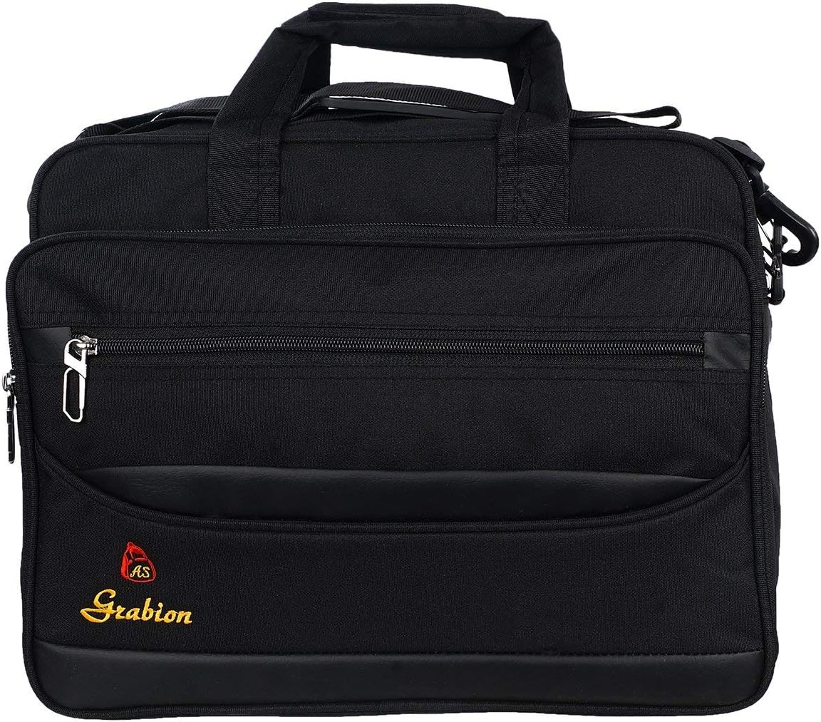 Black Mirror™ As grabion High Durable Water Resistant Polyester Office/Messenger Bags for Men and Women (Black)