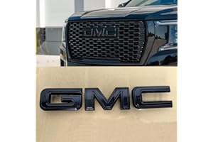 W L INTIMATES 2019+ OEM Grille Front Emblem 3D Nameplate Replacement for 2019+ Sierra 1500 2500HD 3500HD,2021-2025 Yukon Badges,2023-2025 Canyon 86539814 (All Gloss Black)