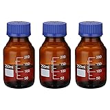 PATIKIL 3 Pack Reagent Media Storage Bottles, 250ml