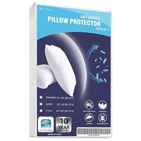 Amazon Com Safe And Sound 2 Pack Standard Pillow Protector