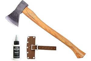 1844 Helko Werk Germany Traditional Rheinland Pack Axe - Made in Germany Compact Lightweight Axe for Backpacking Camping Long Hatchet - Head 1.5 lbs, Handle 20 in. (Rheinland Pack Axe) #11327
