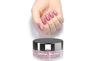 Nailboo PREMIUM Nail Dip Powder, Long-Lasting Dip Nails, Use With Nailboo Essential Liquids, Soda Glam Pink Glitter Nail Dip Powder, 0.5 oz (1 Pack)