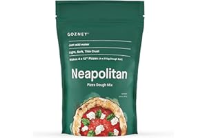 Gozney Just-Add-Water Neapolitan Pizza Dough Mix for Authentic Italian Pizzas – Makes 4 x 9.5oz (270g) Dough Balls for 4 x 12" Pizzas, Premium Flour Baking Mix