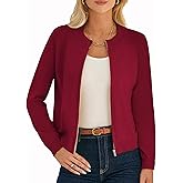 GRACE KARIN Womens Long Sleeve Zip Up Cardigan Sweaters Lightweight Fashion Sweater Jacket Knitted Spring Clothes