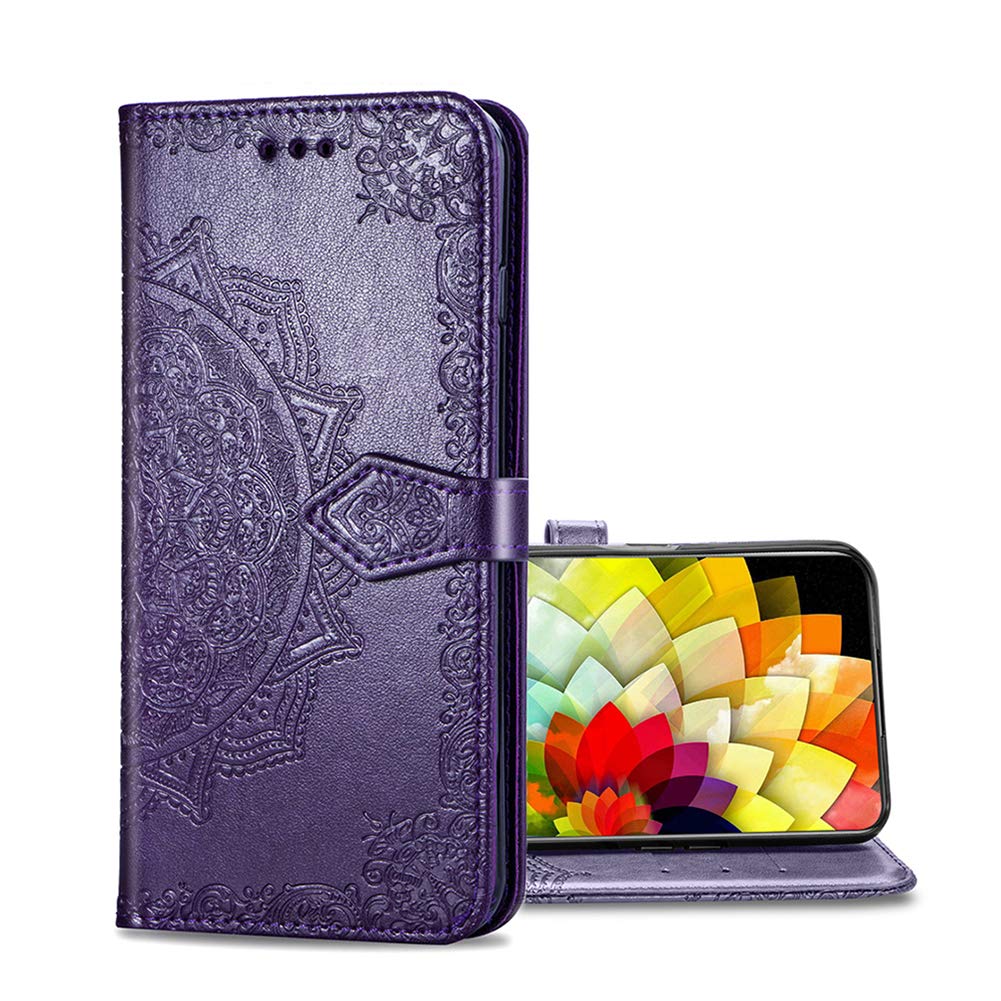 SHIEID Case for Asus Zenfone 10 Wallet Case, Wallet Cover Magnetic Closure and Flip Stand Case, Premium 3D Vintage elegant print Phone Shell Cases Suitable for Asus Zenfone 10, Purple